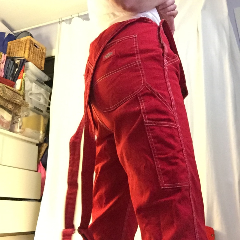 super cool red Dickies utility overalls - Picture 4 of 6